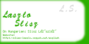 laszlo slisz business card